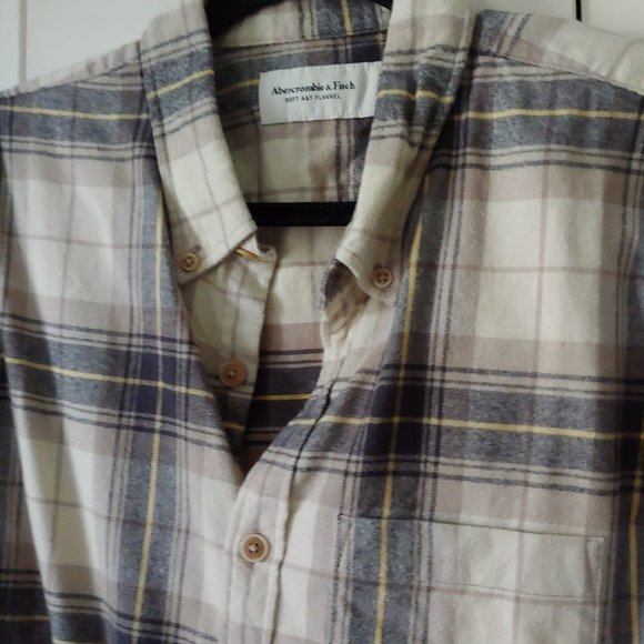 Abercrombie Flannel Checked Shirt Size Medium - Picture 3 of 5